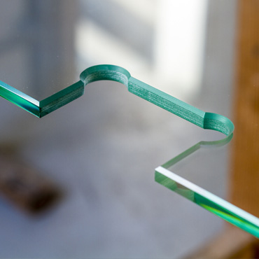 Glasbearbeitung in der Werkstatt